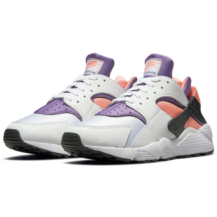 Nike Air Huarache Bright Mango Men Sneakers White Purple Black DD1068-101