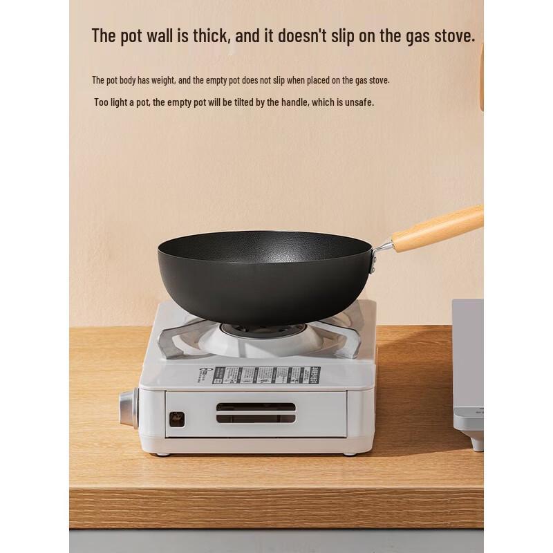 Cooker King 28cm Nitrided Wrought Iron Wok