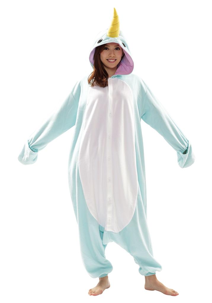 SAZAC Fleece Animal Kigurumi Narwhal