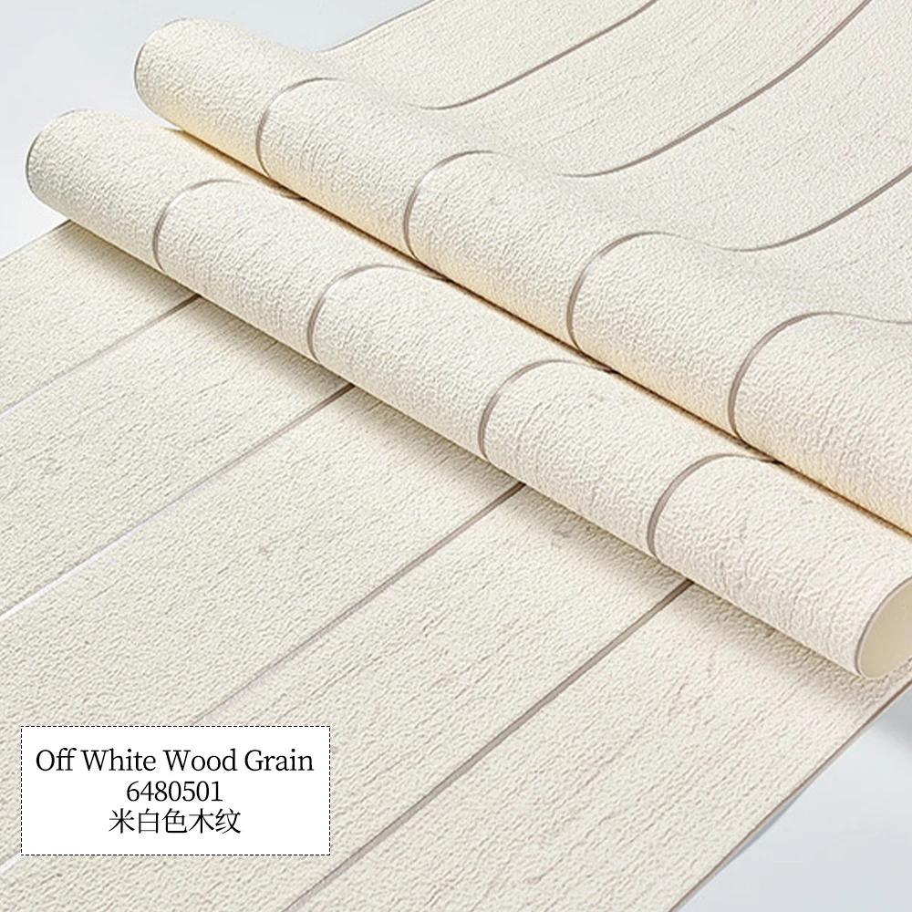 Modern Minimalist Mediterranean Wood Grain Deer Skin Velvet Wallpapers 3D Horizontal Wood Grain Living Room Bedroom Wallpaper