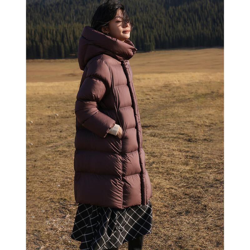 Demana Women's Long Hooded Puffer Down Jacket