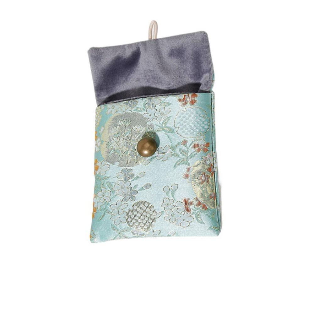 Embroidered Flowers Jewelry Packing Bag Rings Necklace Jewelry Holder Earrings Storage Case  Travel