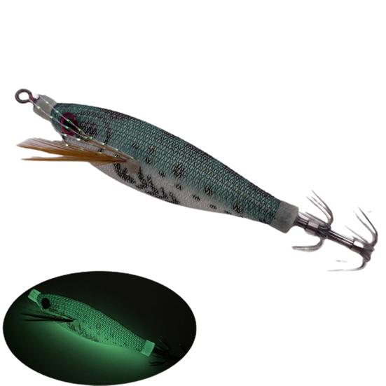 8cm/6g Luminous Shrimp Bait Sharp Squid Hook Simulation 3D Fisheye Jigging Fishing Outdoor