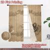 2D FLAT PRINTING 2pcs Curtains (Without Rod) Intricate Octopus Sketch Modern Curtains&Window Treatment Prints Light Filtering