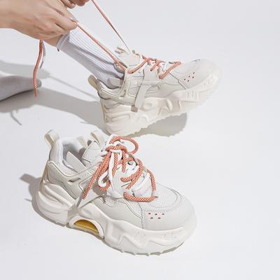 Dad Shoes Spring And Summer New Casual Versatile Lace-Up Platform Women'S Shoes Fashion Casual Color Matching Sports Shoes
