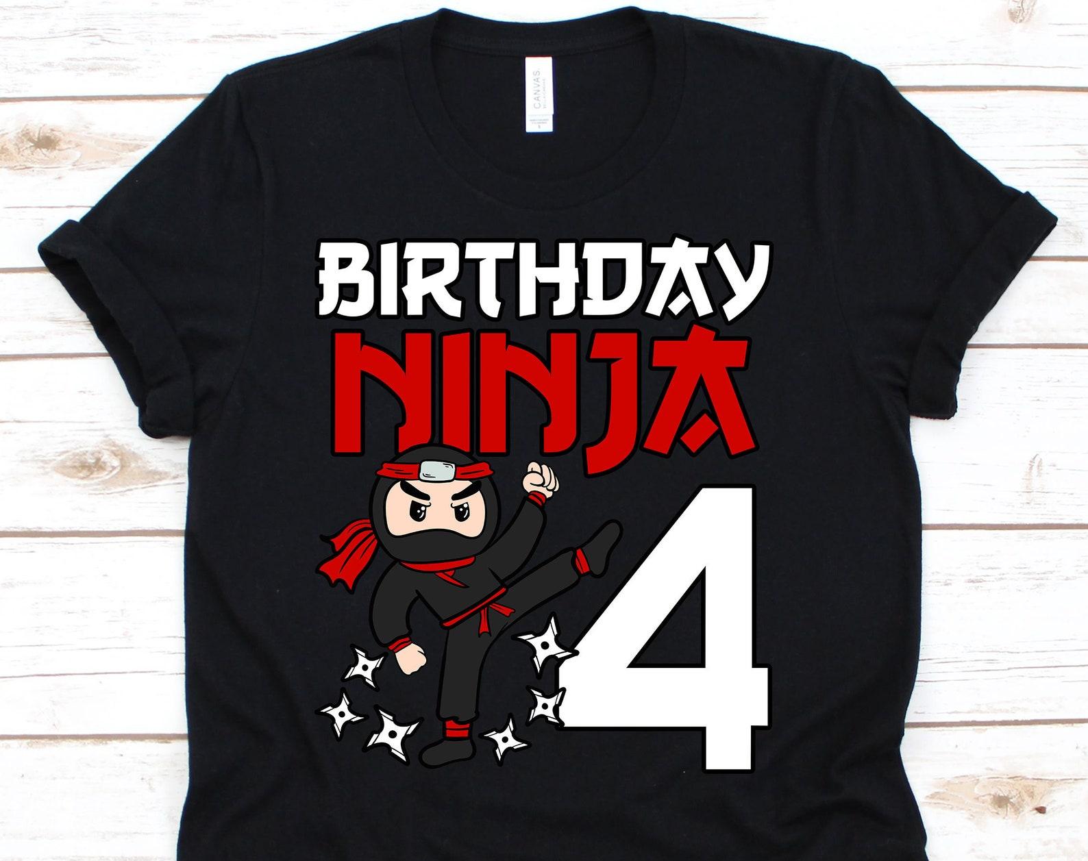 Birthday Ninja Shirt, 4th Birthday Shirt, 4th Birthday, Birthday Shirt, Birthday Gift, Birthday Ninja 4 Year Old, Ninja Birthday Shirt, M