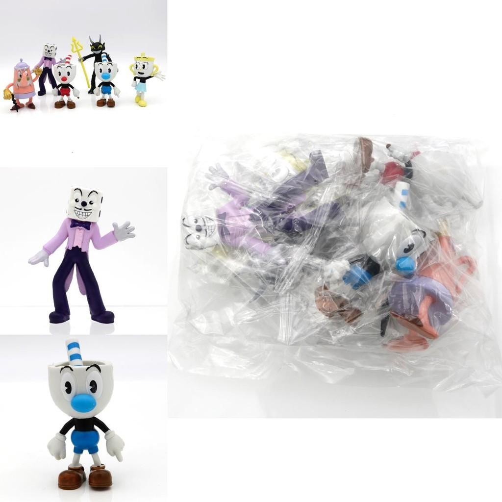Handgefertigte Cuphead Kuchen Dekoration Ornamente 6er Set