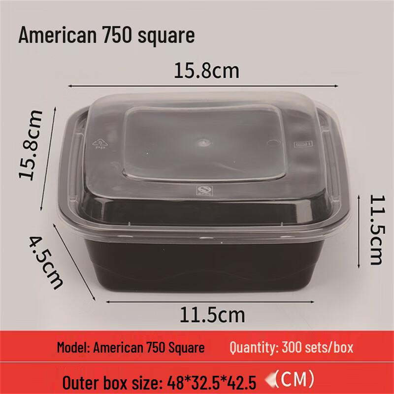 XLBZ Disposable American-Style Square Meal Boxes