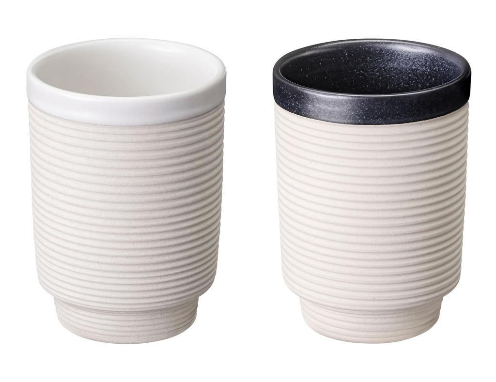 Mino Ware Sendan Hare to White and Approximate Capacity 90ml per Made in Dishwasher Diameter x Height Modern Perfect for Couples and Set of &NE
