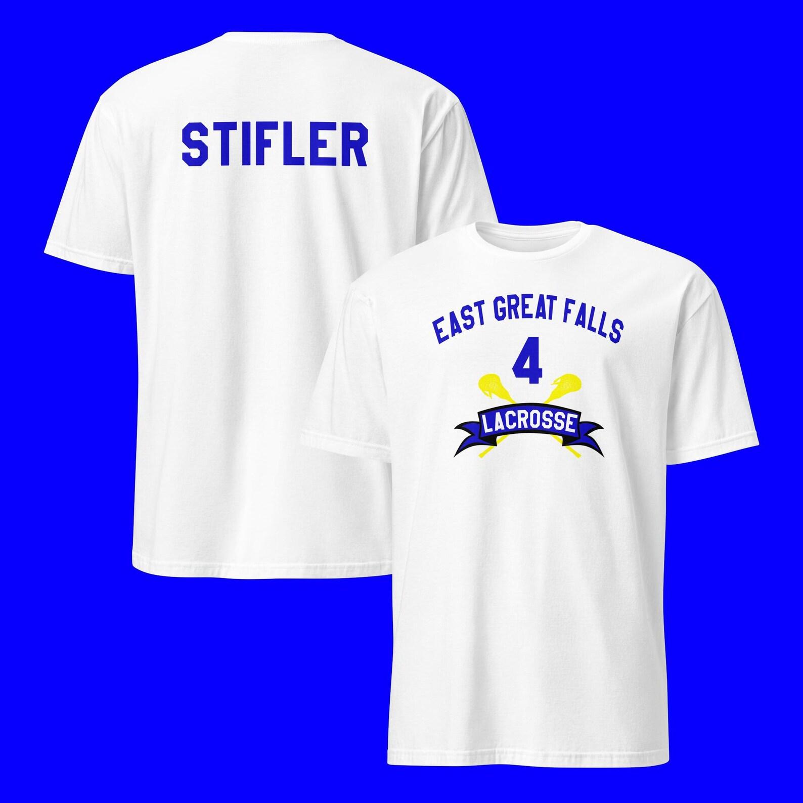 East Great Falls Lacrosse With Stifler Back Text - Unisex T-Shirt M
