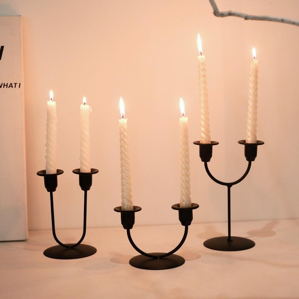 Romantischer Kerzenständer Doppelkopf Kerzenlicht Dinner Requisiten Kerzenständer Für Hochzeitsfeier