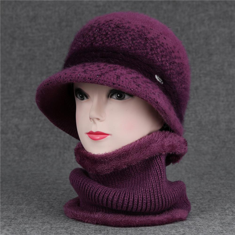 Middle-Aged And Elderly Hat Grandma Foreign Style Casual Old Lady Basin Hat Versatile Wool Hat