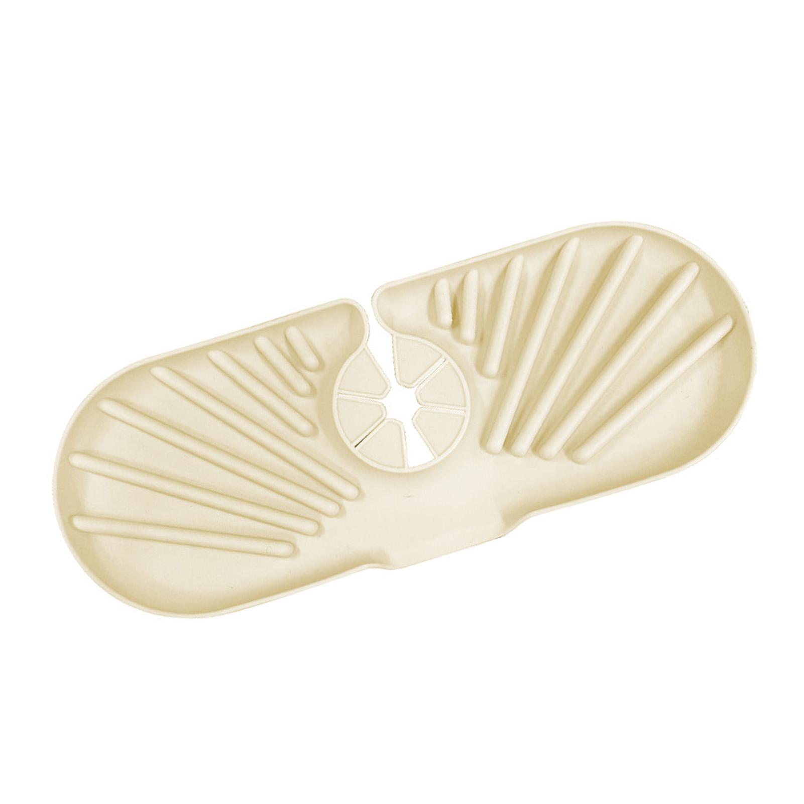 

Silicone Faucet Mat Anti Slip Sink Splashing Guard Drip Catcher for Kitchen Bathroom Milk Tea Color