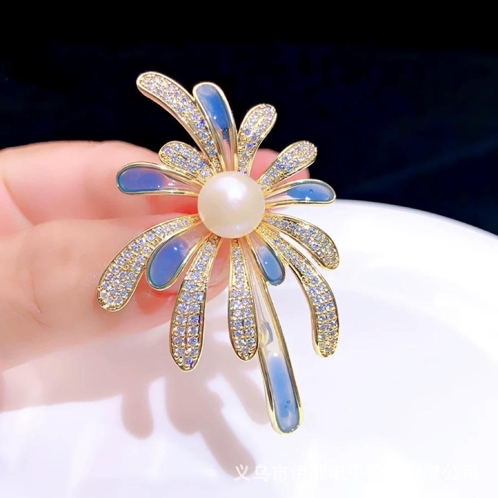 Senior brosjer blomst blad brosje pins for kvinner dress anheng mote brosjer smykker