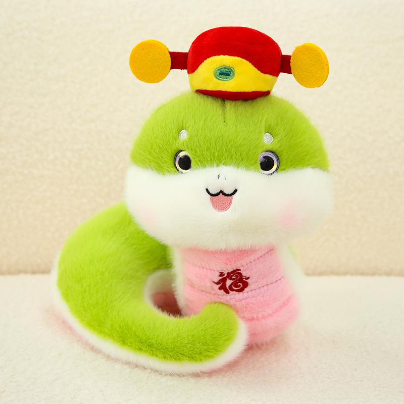 Soft Fortune Snakes Mascot Plush Toy Cartoon Stuffed Animals Doll New Year Gift