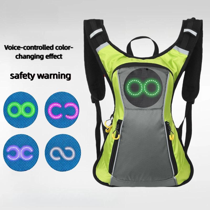 

18 л светодиодная лампа с голосовым управлением. Подходит для активного отдыха, такого как езда на велосипеде, скейтбординг, ночные пробежки и детские рюкзаки. серый