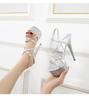 Damen Beige Rote Kreuz Krawatte 15cm Absatz Hohe Wasserdichte Plateausandalen Tanzschuhe LFD-8661-55