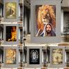 Jesus Kreuz Löwe Religion Erlöser Druck Kunst Leinwand Poster für Wohnzimmer Dekoration Heim Wanddeko Bild