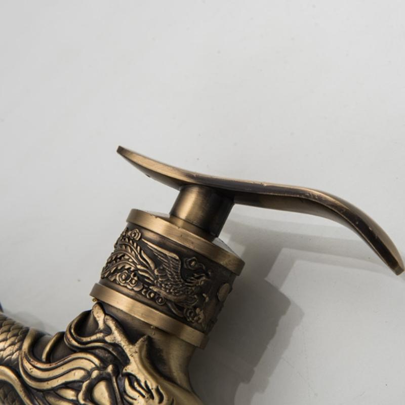 Vintage Inspires Wall Mount Faucet Handcrafted Water Tap Hand Polishes Faucet Upgrades for Indoor Outdoor Water Control