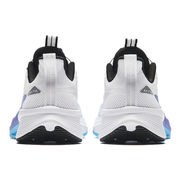 Anta Kids Hailang Comfortable Sports Non-Slip Wear-Resistant Low-Top Running Shoes Kids Sneaker White Blue A12435507-1