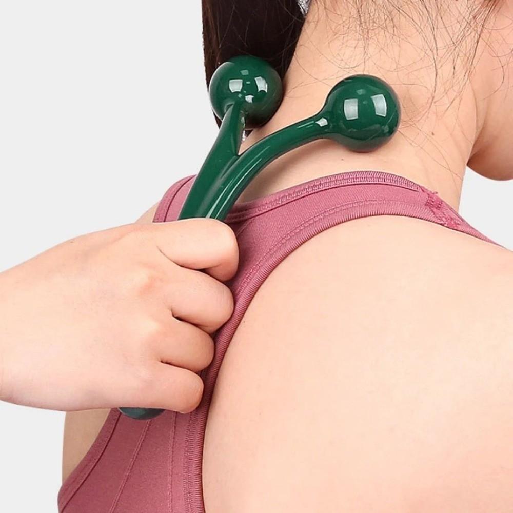 Portable Hand Held Massager Ergonomic Design Muscle Relief Massage Ball Smooth Roller Trigger Pressure Point Tools Office Use