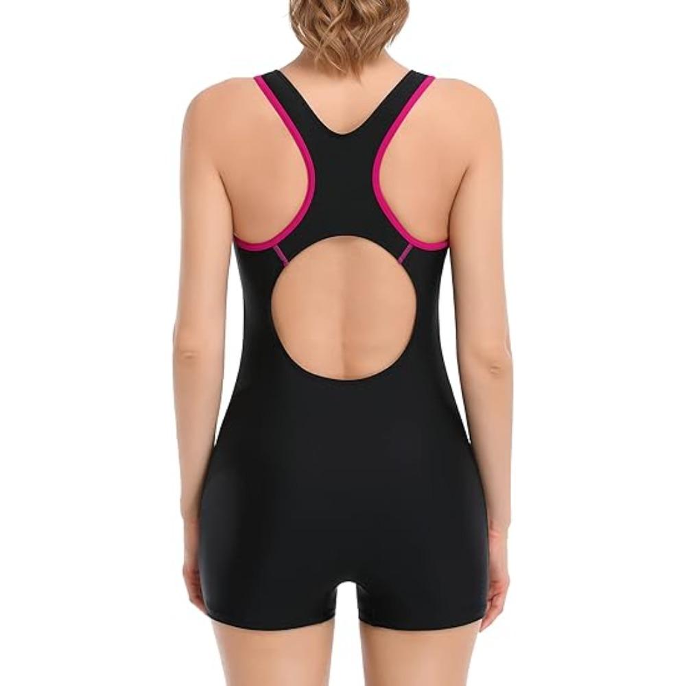 CHARMLEAKS One Piece Femei Costum de baie Sport Costum de baie Spate deschis Imbracaminte de plaja Costume de baie Bikini