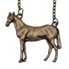 Horse Head Pendant Necklace Equestrian Cowboy Western Style Jewelry 45cm or 70cm long chain