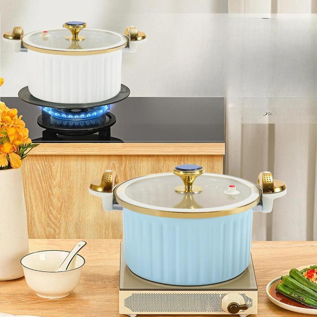7L Cooking Pot for Food Preparation And Steaming Rice Noodles with Lid