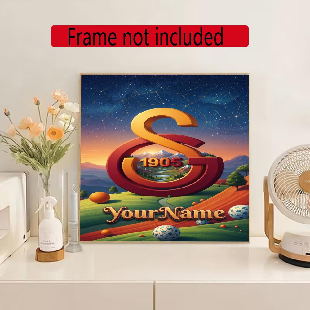 Galatasaray Personalized Name Diamond Paintings Mosaic Wall Round Diamond Art Painting Kits Embroidery Crystal Accessories Frameless
