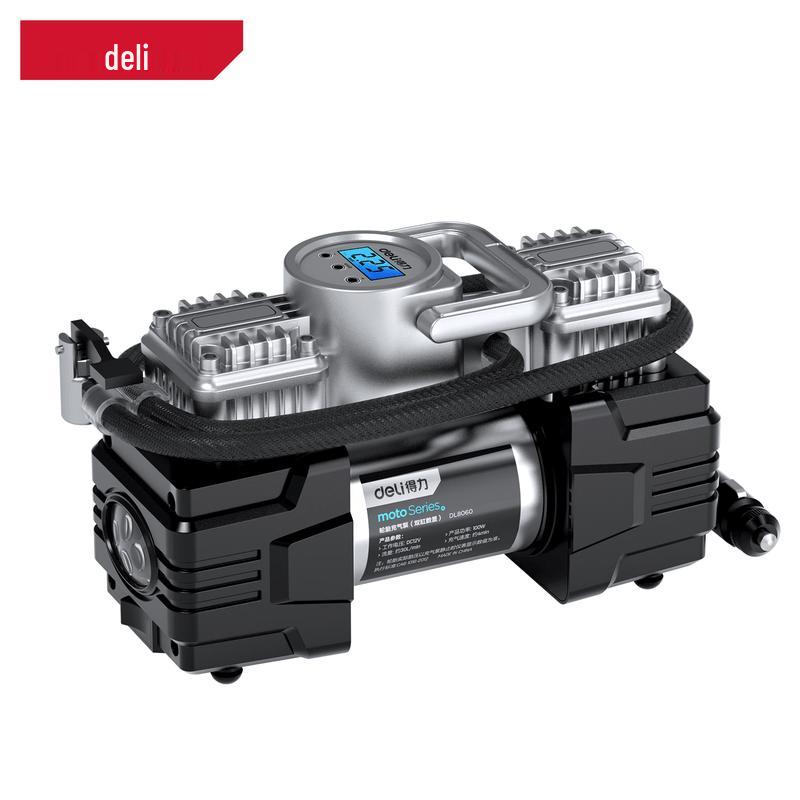 Deli Portable 12V Digital Dual-Cylinder Tire Inflator