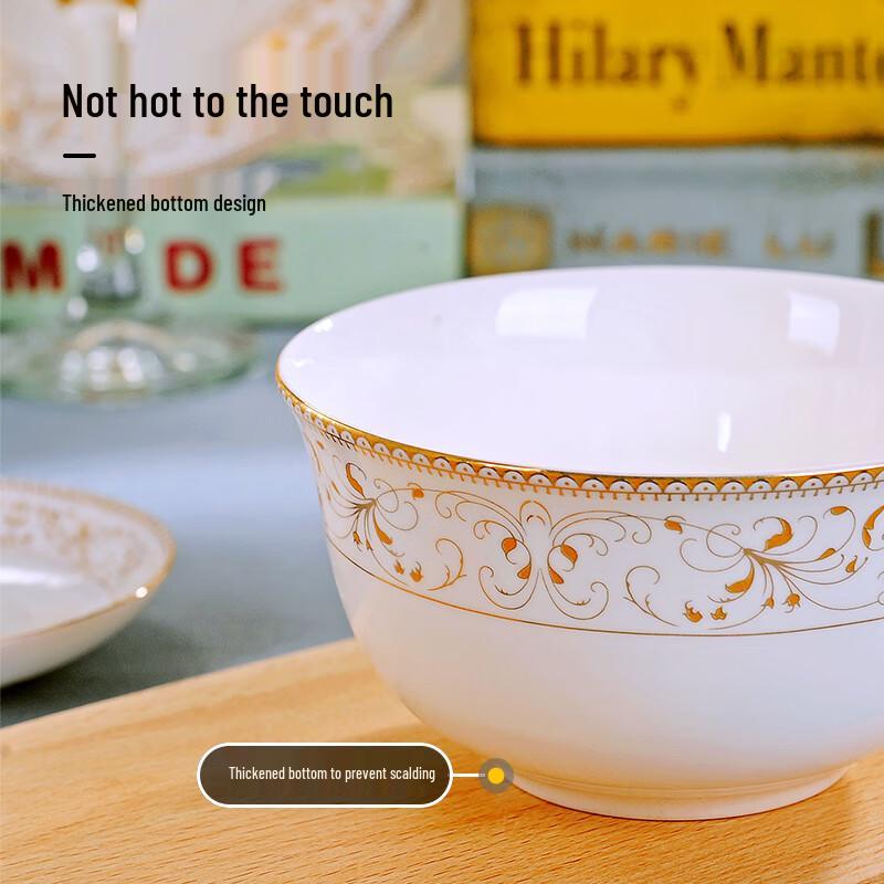 Jingdezhen European Ceramic Rice Bowl Set