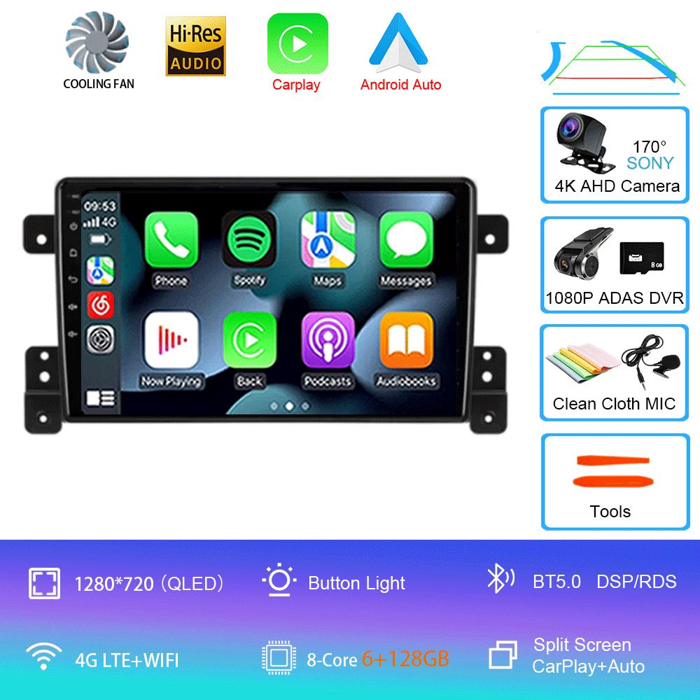 Android 14 For Suzuki Grand Vitara 3 2005-2012 2013 2014 2015 2 Din Car Radio Stereo Multimedia Video Player Navigaion Carplay