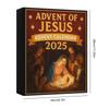 Jesus Christmas Countdown Calendar with 24 2D Acrylic Ornaments Christmas Advent Calendar Christian Advent Calendar for Kids