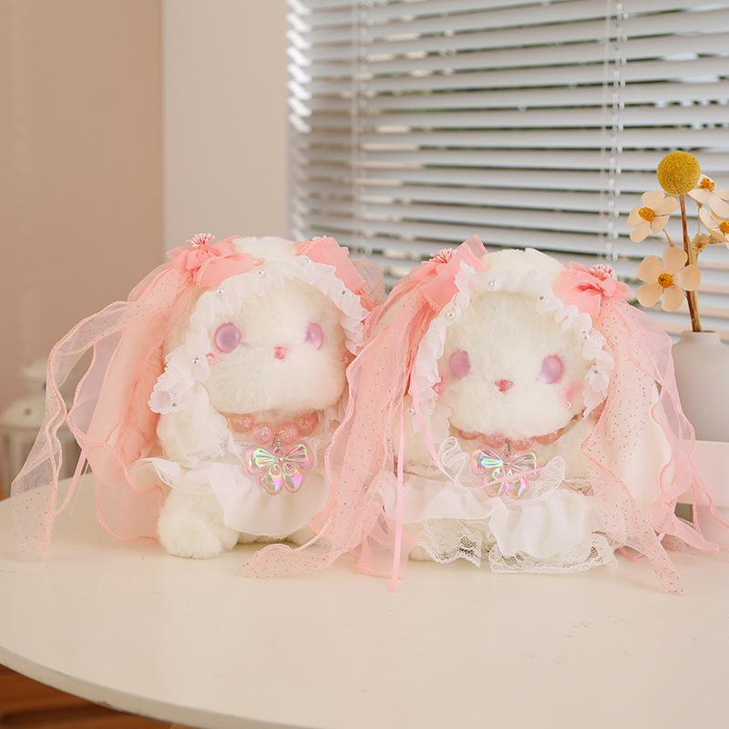 Lolita Series Plush Toy Cute Lace Bunny Doll Grab Machine Doll Girl Birthday Gift Doll