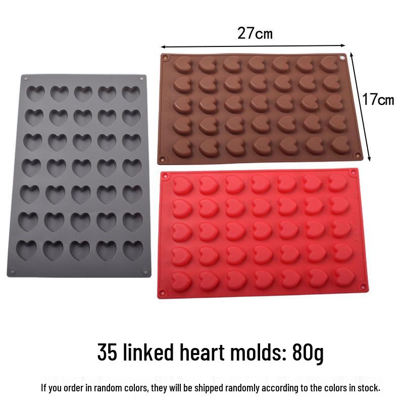 15-Cavity Heart-Shaped Silicone Mold for Chocolate, Candy, Cake, Ice Cubes, or Epoxy.