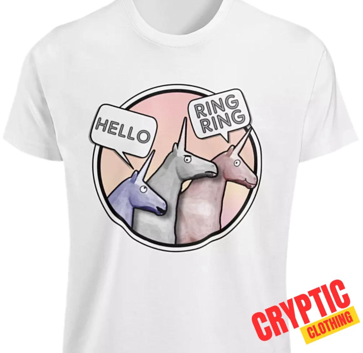 Charlie The Unicorn Shirt Ring Ring Hello Unisex Shun The Non Believer Present 4XL