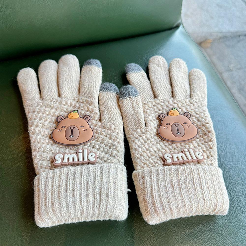 Cold Protection Gloves Warm Knit Mittens Cute Driving Glove Autumn Winter