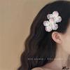 Blue Beach Floral Hair Clip - Elegant Headwear & Side Hairpin Accessory