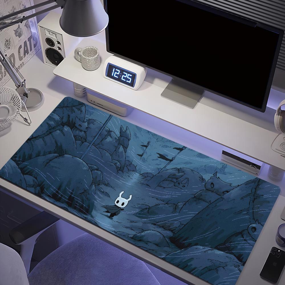 Game H-Hollow Knight Mouse Pad Desk Mat Large Non-slip Anti-fray Keyboard Ergonomic Office Rubber PC Home Custom