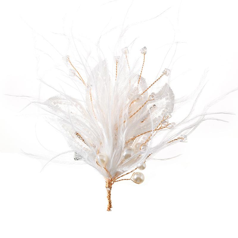 Super Fairy Feather Pearl Brooch Feminine Elegance Temperament Pin Party Coat High-end Corsage Hairpin Accessories