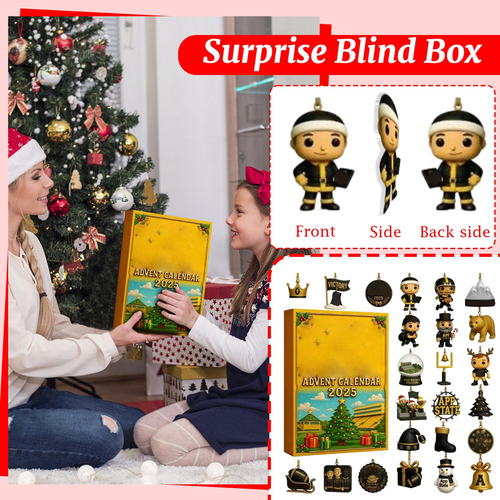 

2D Plane Box 24 Double-sided Printing Pendant Countdown Calendar 24-day Christmas Advent Calendar Acrylic Plane Pendant Blindbox One Size