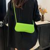 New solid color shoulder armpit bag retro fashion small square bag simple high-end versatile messenger bag women