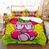 Young Miko BabyMiko 3PCS Bedding Set, Duvet Cover + 2 Pillowcases, Latin Trap Star Print Soft Microfiber for Fans Bedroom Decor