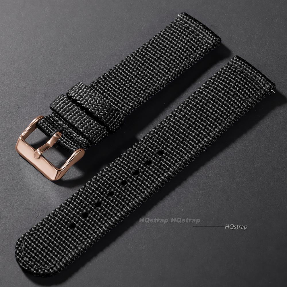 Curea de ceas din nailon țesut de 18mm 20mm 22mm 24mm Bandă sportivă pentru Seiko pentru Huawei Bandă din material textil pânză Brățară universală cu eliberare rapidă