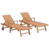 Day and Night - Day and Night Loungers 2 Units of Solid Teak Wood