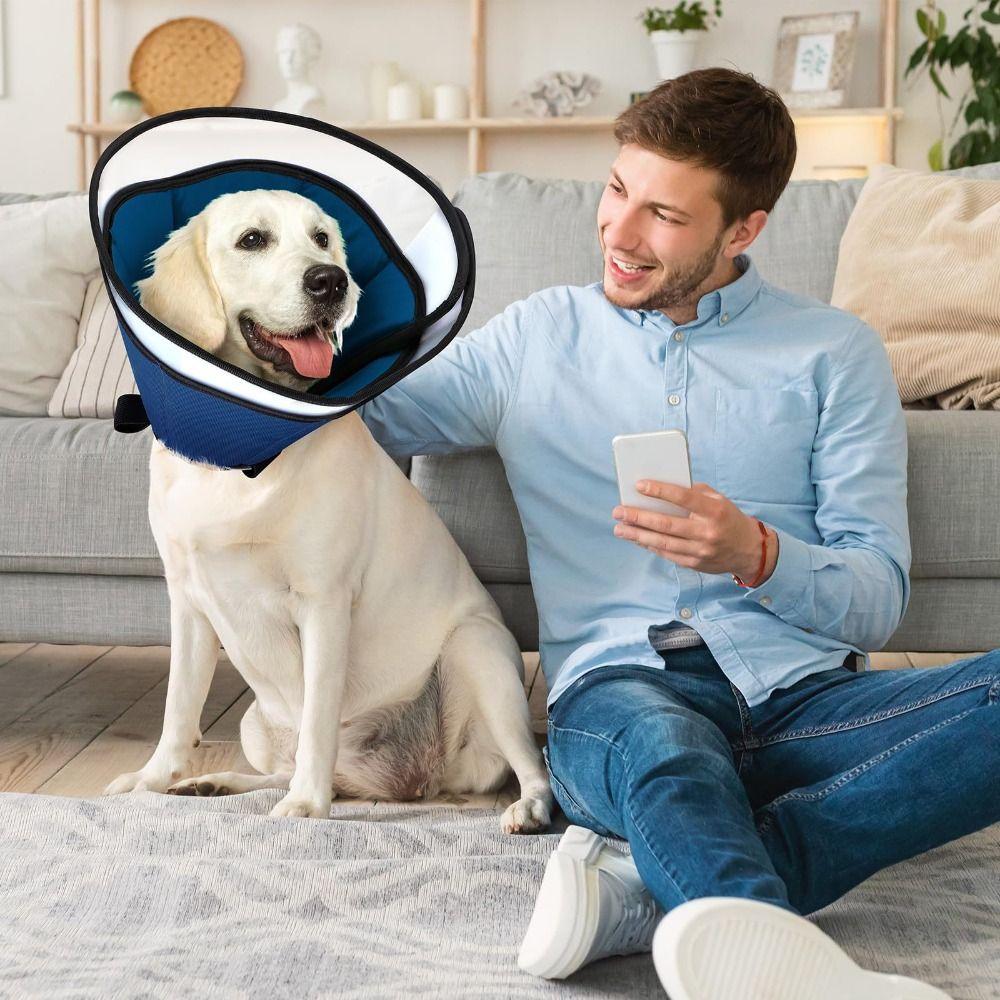 Soft Pet Anti-bite Collar Adjustable Elizabethan Collar Recovery Collar  Prevent Licking Wounds