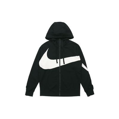 Didelis Swoosh gobtuvas striukė vyriška viršutinė apranga juoda AR3085-010