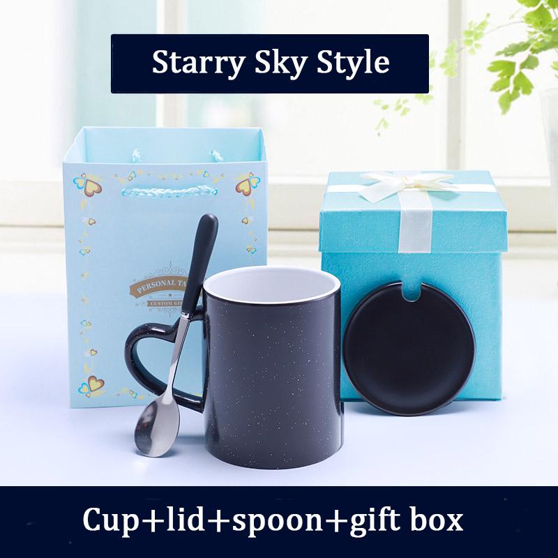 Customized Coffee Mugs Ceramic Magic Mug Pour In Hot Water Pictures Display Print Photo LOGO Text DIY Change Color Cup Gifts