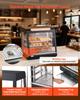 3-Tier Commercial Food Warmer Display, 1200W Food Display Warmer with LED Light, Top Storage and Adjustable Shelves, 30-85 Steam Heating, 106Qt/100L