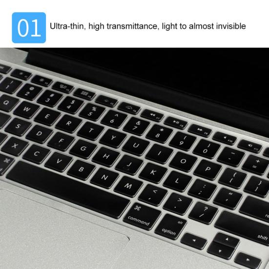 Silikonowa przezroczysta folia na klawiaturę do MacBooka Pokrowiec ochronny Air 13 cali Pro 15 cali